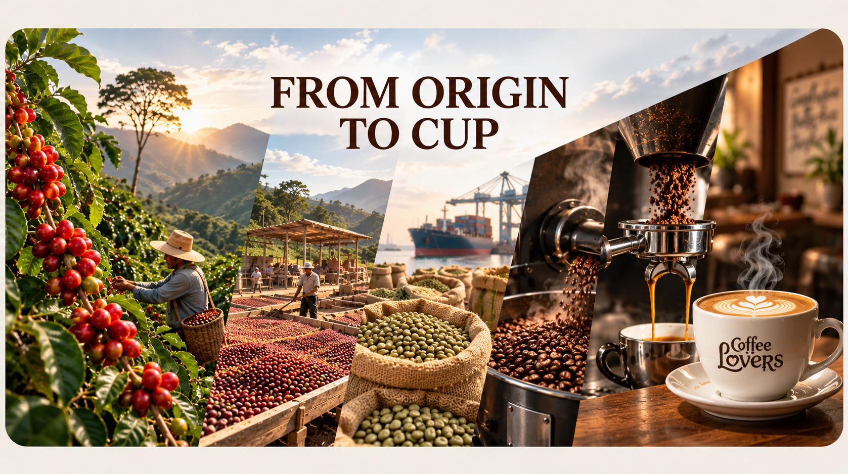 مسیر قهوه از مزرعه و برداشت تا فرآوری، تجارت، رست و فنجان Coffee Lovers